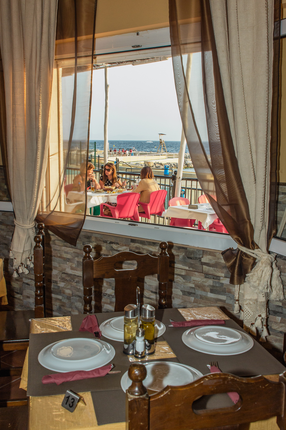 dolphin table with a view